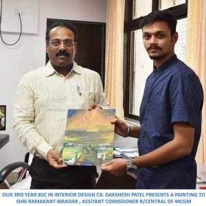Painting Gifted to BMC Commisioners Office