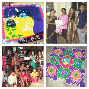 ACDS students as Jury for CM chashak Rangoli Competition